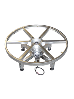 Turntable โครงเหล็ก ฐานหมุน แท่นหมุนโชว์สินค้า ขนาดใหญ่ 80-100 ซม สีเงิน รับน้ำหนัก 500 kg Electric Display Stand OT0033