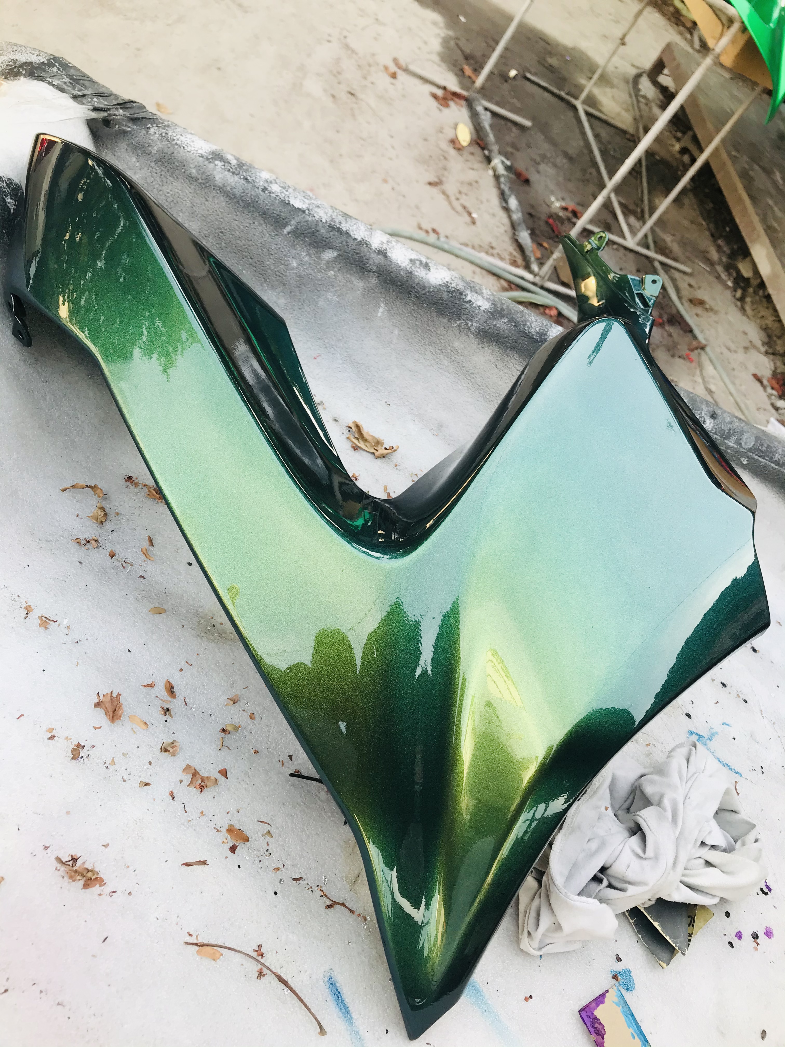 สีเอฟเฟค เขียวเหลือบทองข้างฟ้า