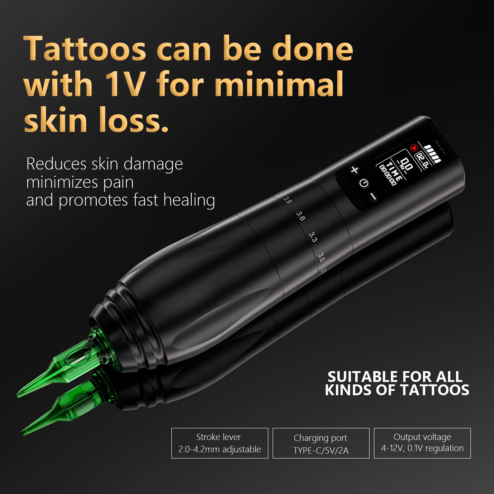 เครื่องสักปากกาไร้สายV77 Wireless Pen TATTOO MACHINE เครื่องสักปากกาไร้สายV77 Wireless Pen TATTOO MACHINE