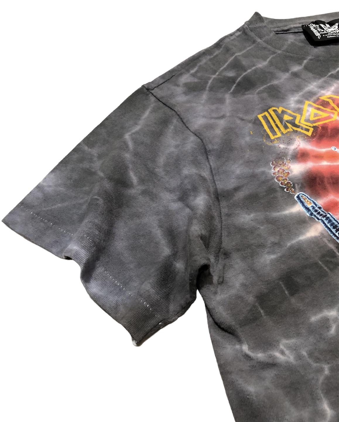 เสื้อวง Iron Maiden Somewhere Back In Time มัดย้อม ปี 1987 ป้ายผีเสื้อ Symmetria หายาก Size M สินค้าลิขสิทธิ์แท้ 100%