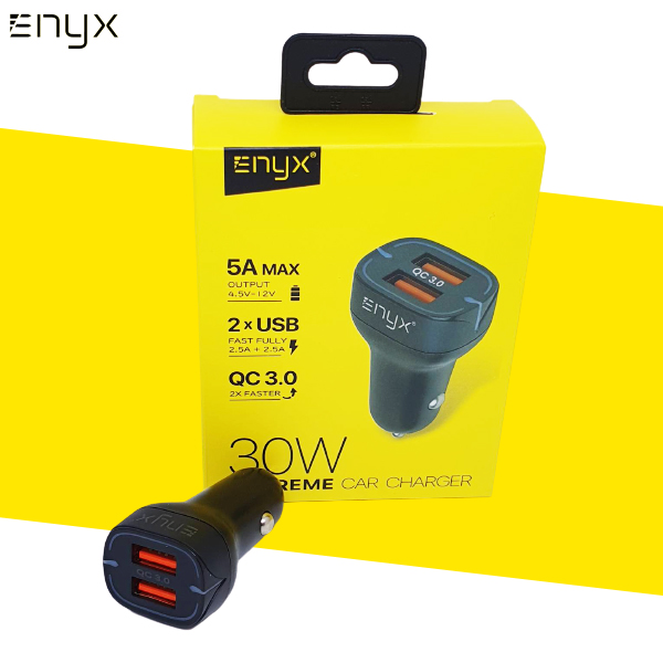 ที่ชาร์จในรถ 30W ENYX SUPREME CAR CHARGER 5A MAX 2 USB Fast Charge 3.0