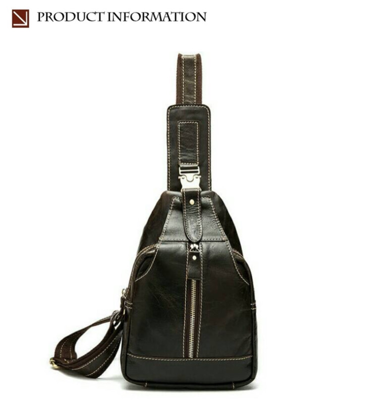 For You Leather LB31 กระเป๋าคาดอก สะพายไหล่ ผู้ชาย หนังแท้ LB31