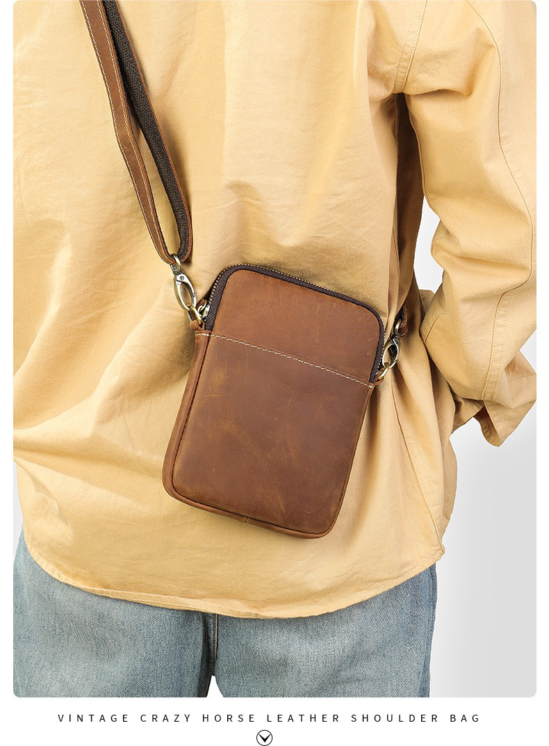 For You Leather กระเป๋าสะพายข้าง ผู้ชาย ใบเล็ก หนังแท้ พรีเมี่ยม รุ่น LB69 LB69