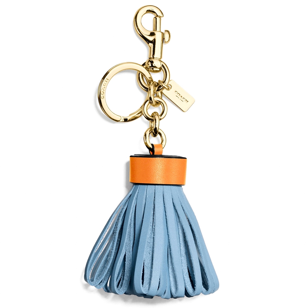 COACH F58505 LEATHER TASSEL BAG CHARM (GDCFL) [F58505GDCFL]