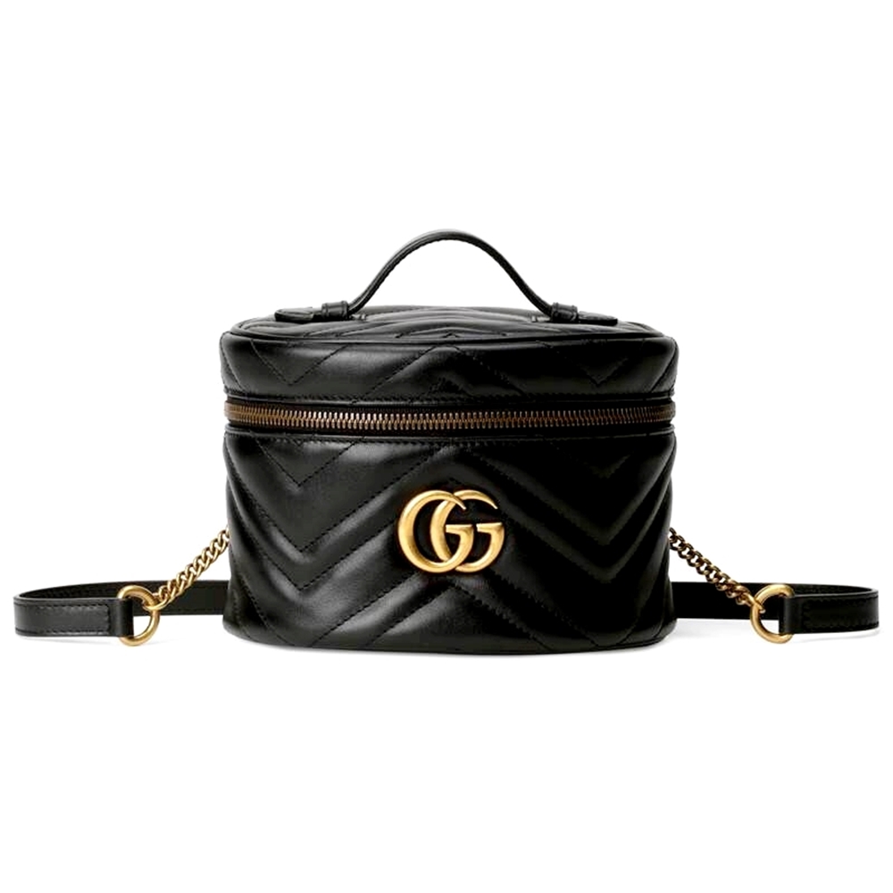 กระเป๋า GUCCI GG MARMONT MINI BACKPACK (BLACK CHEVRON) [MC598594DTDCT1000]