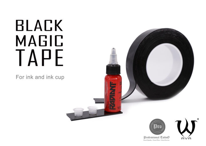 AVA Black Magic Tape Tattoo เทปป้องกันจุกใส่สีลื่นตกพื้น Black