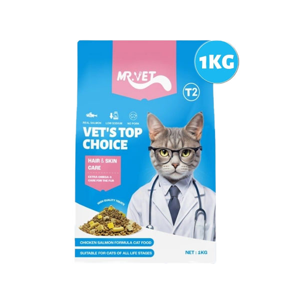 PR Mr.Vet Hair & Skin Care เนื้อไก่และแซลมอน 1 กิโลกรัม