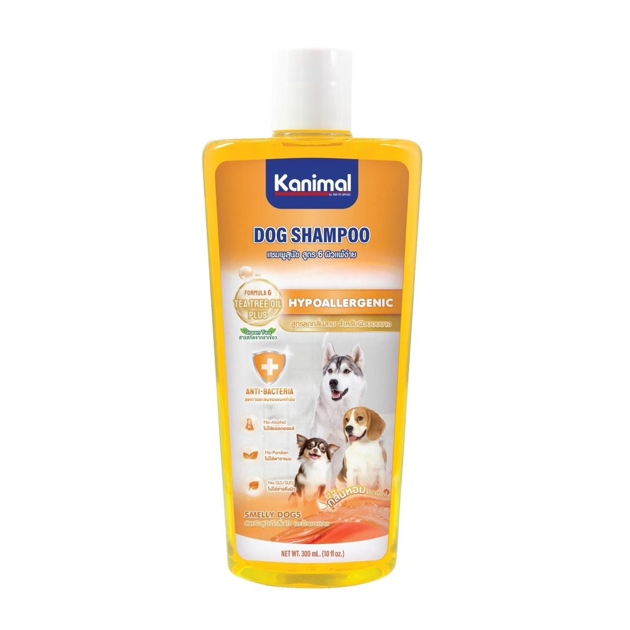 Kanimal 702-01453 แชมพู สูตร 6 ผสมทีทรีออยล์ (สูตรอ่อนโยน) 300 มล.