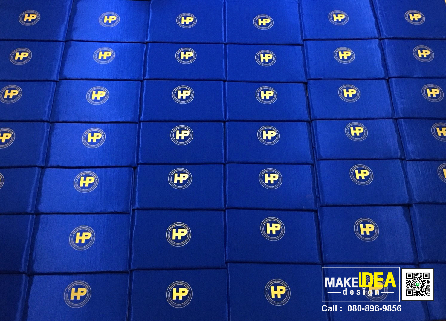 ปกผ้าไหมใส่ใบประกาศ (ผ้าไหมเทียม สีน้ำเงิน)