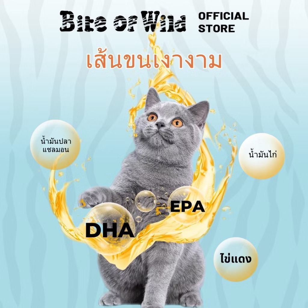 Bite of Wild Grain Free โปรตีน 42% สูตรปลา 6 ชนิด 1 Kg
