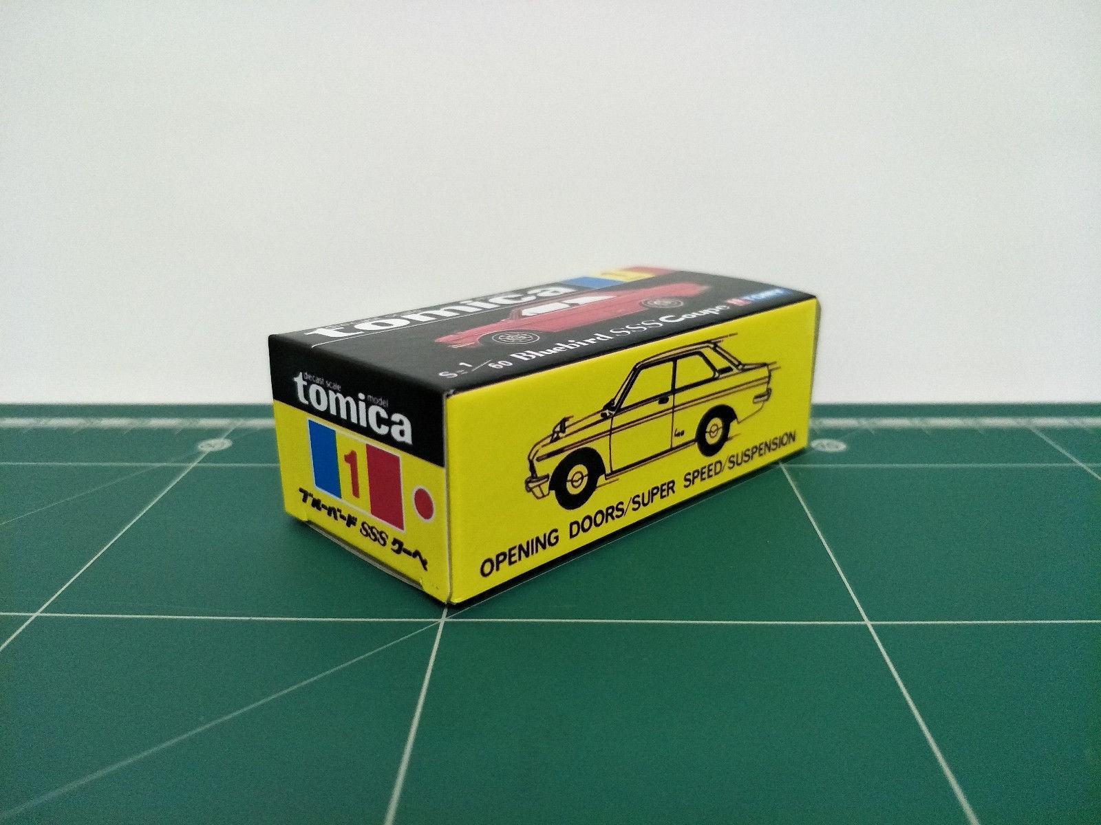 กล่องพิมพ์ Reproduction Box สำหรับ Tomica Black Box No.1 Nissan Bluebird SSS Coupe (กล่องเปล่า, ไม่มีรถ)