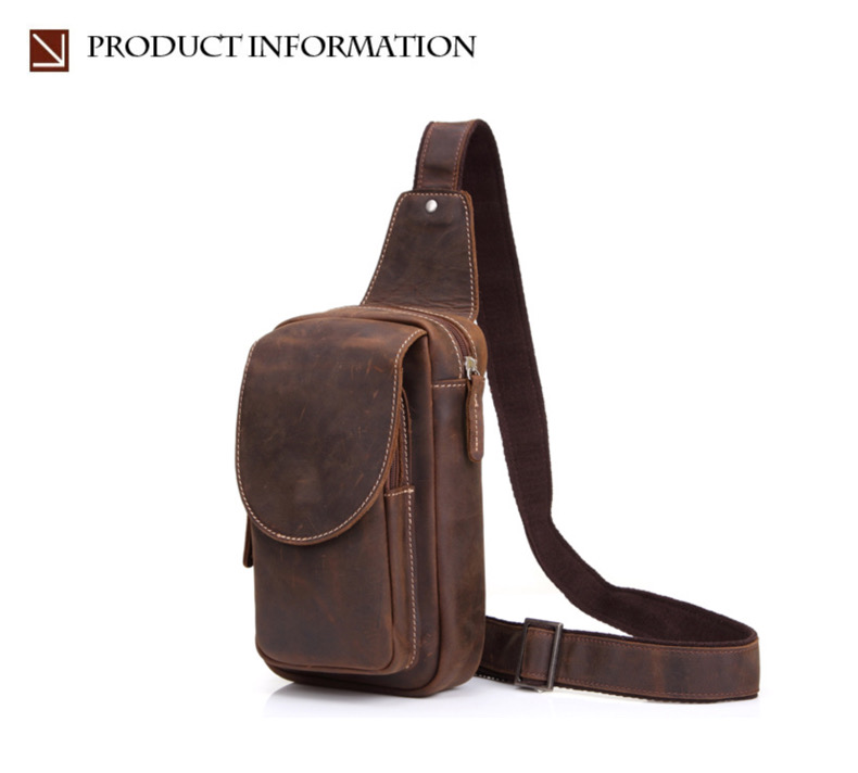 For You Leather LB24 กระเป๋าคาดอก กระเป๋าสะพายพาดลำตัว กระเป๋าผู้ชาย หนังแท้ นูบัค LB24