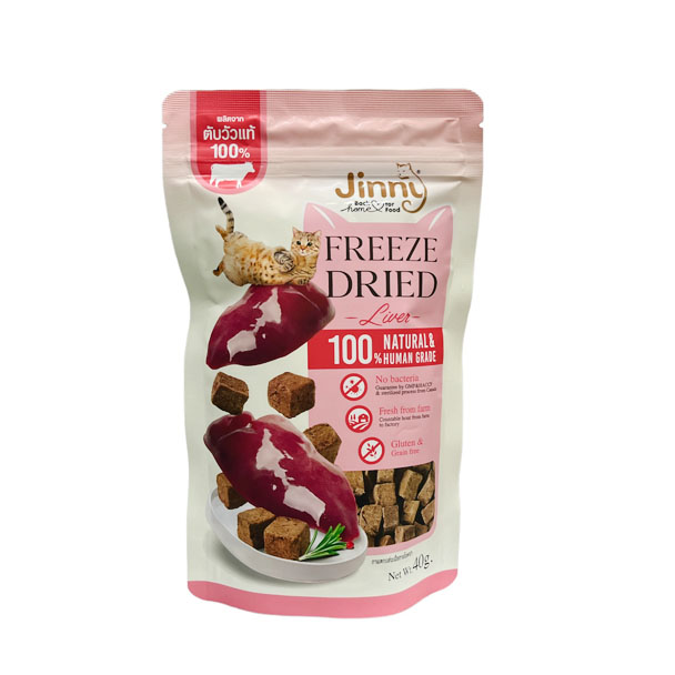 JH Jinny Freeze Dry ตับวัว 40 กรัม (สำหรับแมว)