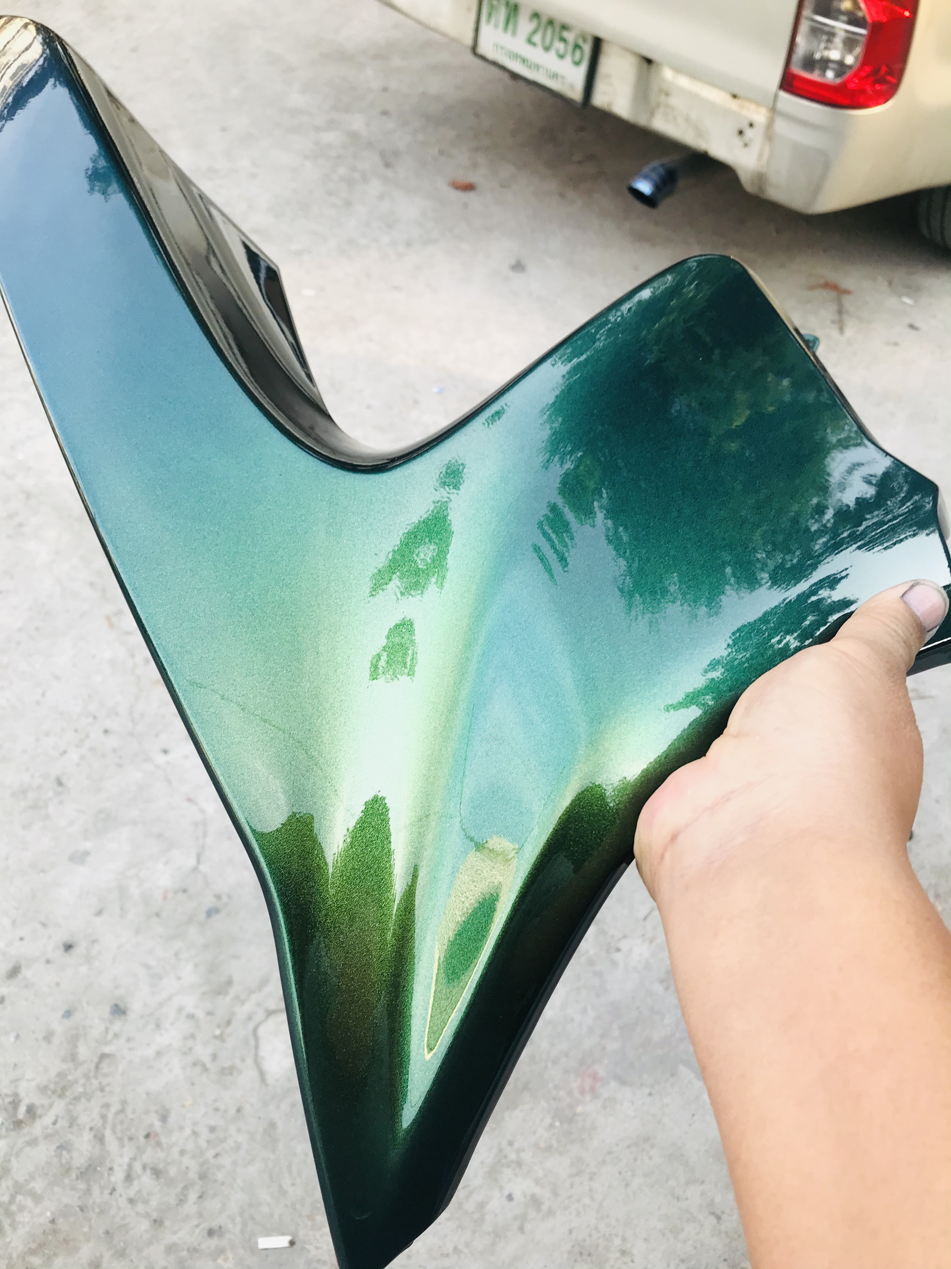 สีเอฟเฟค เขียวเหลือบทองข้างฟ้า