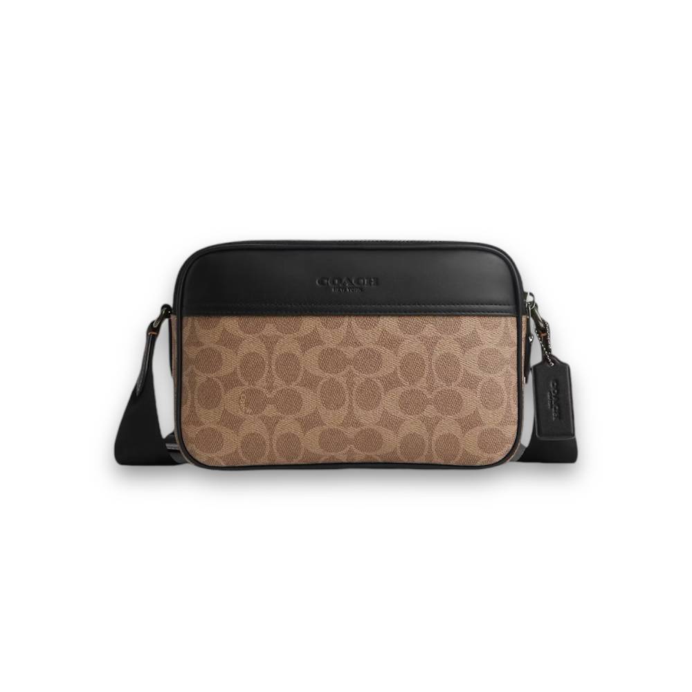 กระเป๋าสะพายข้าง COACH CV921 GRAHAM CROSSBODY BAG IN SIGNATURE CANVAS (QBNRX)
