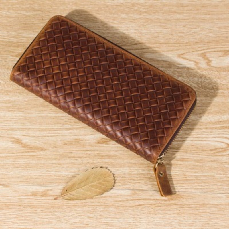 For You Leather WL11 กระเป๋าสตางค์ ผู้ชาย ใบยาว หนังแท้ แบบซิบ WL11