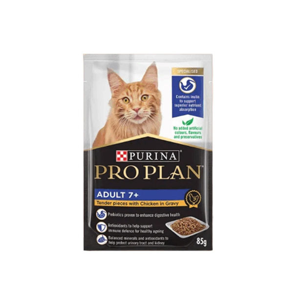 Proplan เพาซ์ Chicken in Gravy 7+ 85 กรัม.