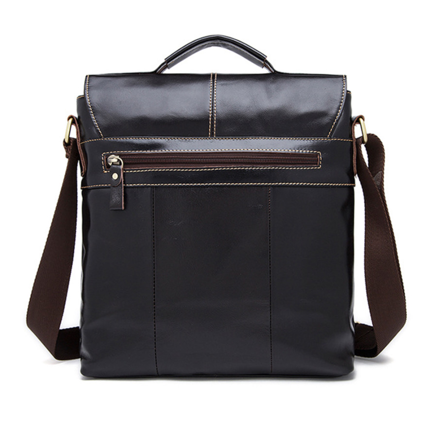 For You Leather LB10 กระเป๋าสะพายข้าง ผู้ชาย หนังแท้ มีหูจับ ขนาดใหญ่ ใส่เอกสาร A4 ได้ ช่องใส่ของเยอะ LB10