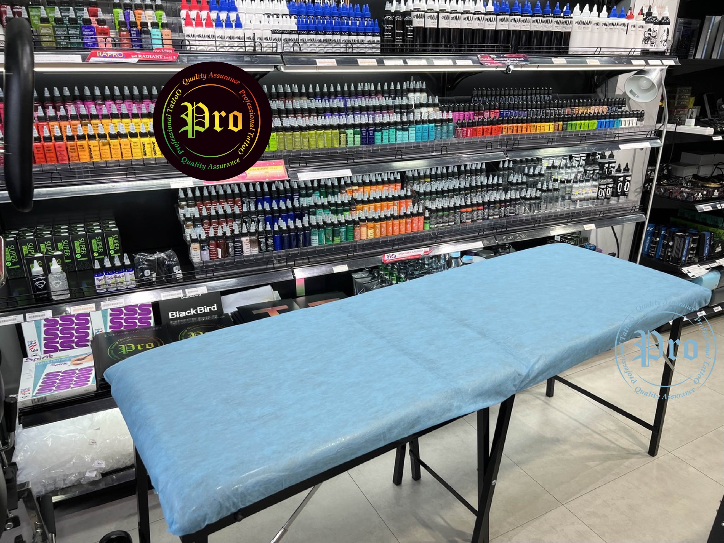 EZ พลาสติกคลุมเตียง EZ Plastic Tattoo Bedspread สีฟ้า แบบใช้แล้วทิ้ง