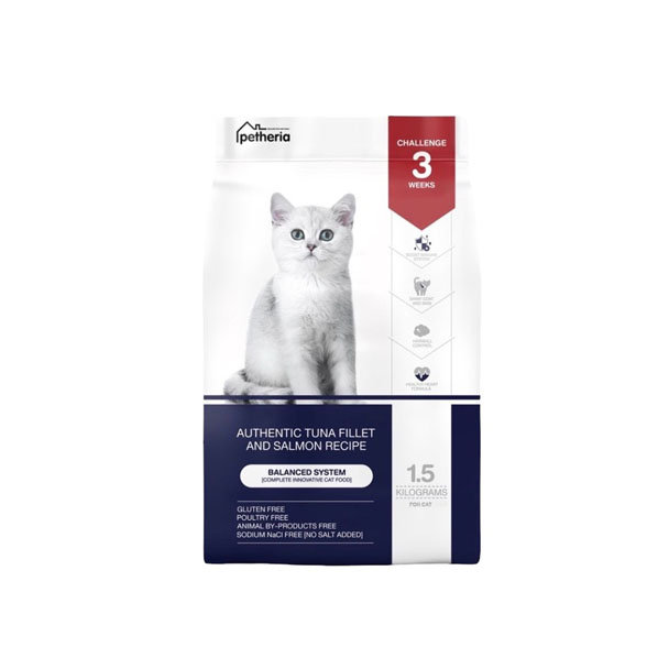 Petheria Balanced System ทูน่าและแซลมอน แมวโต 1.5 Kg