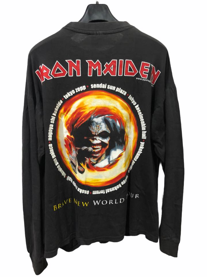 เสื้อวง Iron Maiden Brave New World Japan Tour ปี 2000 Size M เสื้อทัวร์หน้างาน ลิขสิทธิ์แท้ 100%