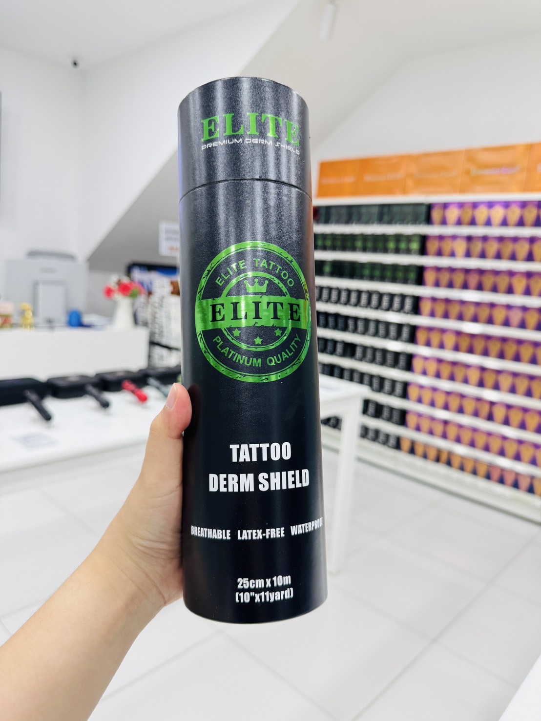 ELITE Premium Derm Shield ฟิล์มแลปหลังสัก Elite Premium ELITE Premium Derm Shield ฟิล์มแลปหลังสัก Elite Premium กล่องดำ