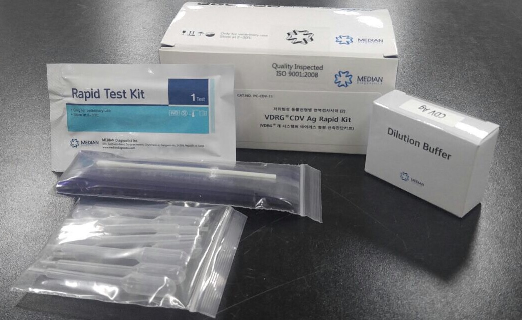 ชุดตรวจโรคหัดสุนัข CDV Ag Rapid kit