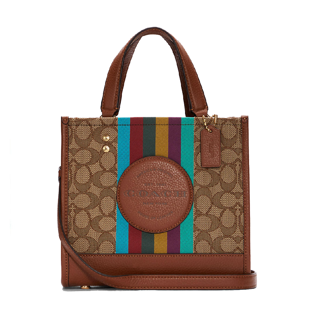 กระเป๋าสะพายข้าง COACH DEMPSEY TOTE 22 IN SIGNATURE JACQUARD WITH STRIPE AND COACH PATCH (IMT1O) [C5637IMT1O-RB]