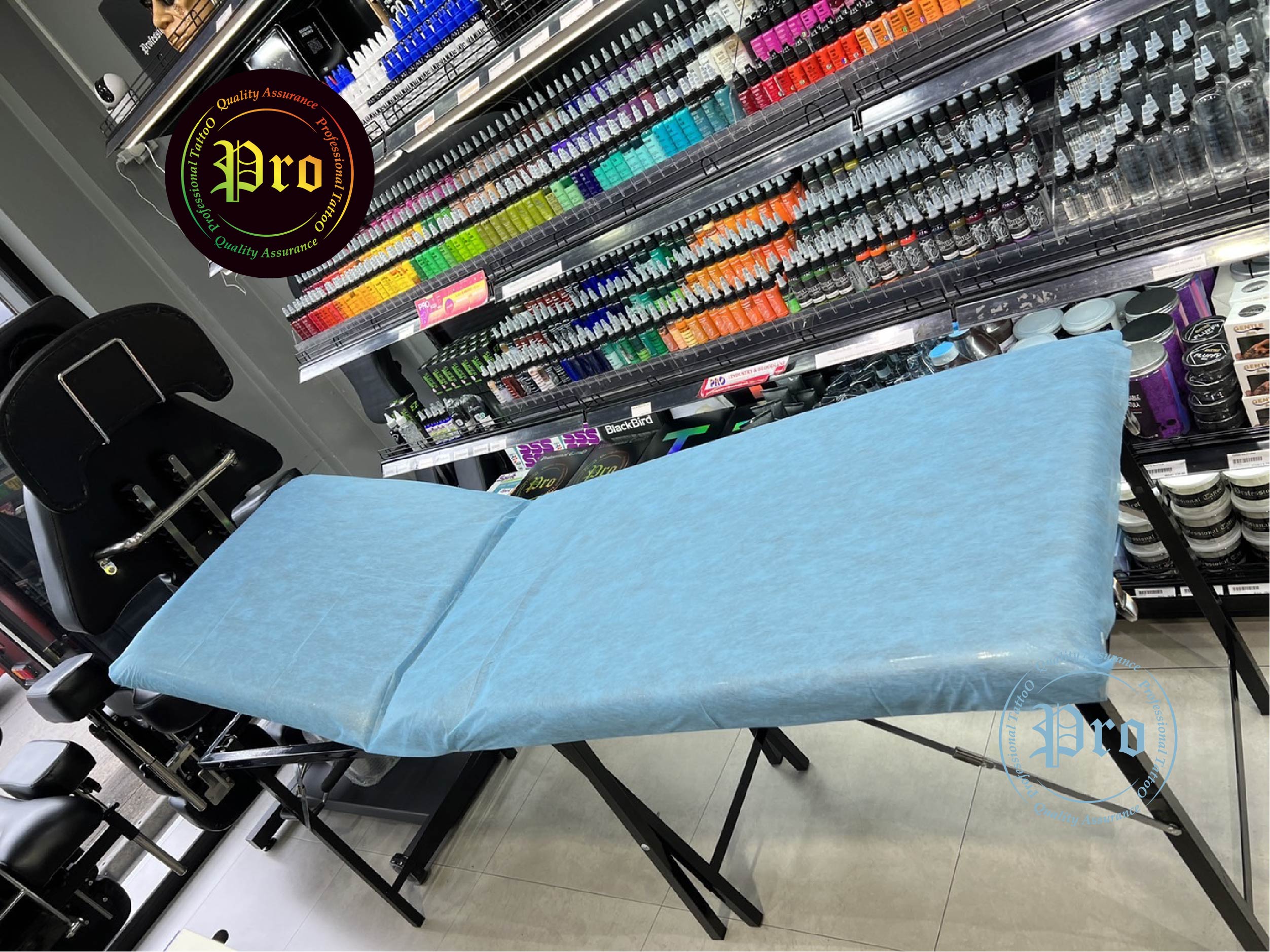 EZ พลาสติกคลุมเตียง EZ Plastic Tattoo Bedspread สีฟ้า แบบใช้แล้วทิ้ง