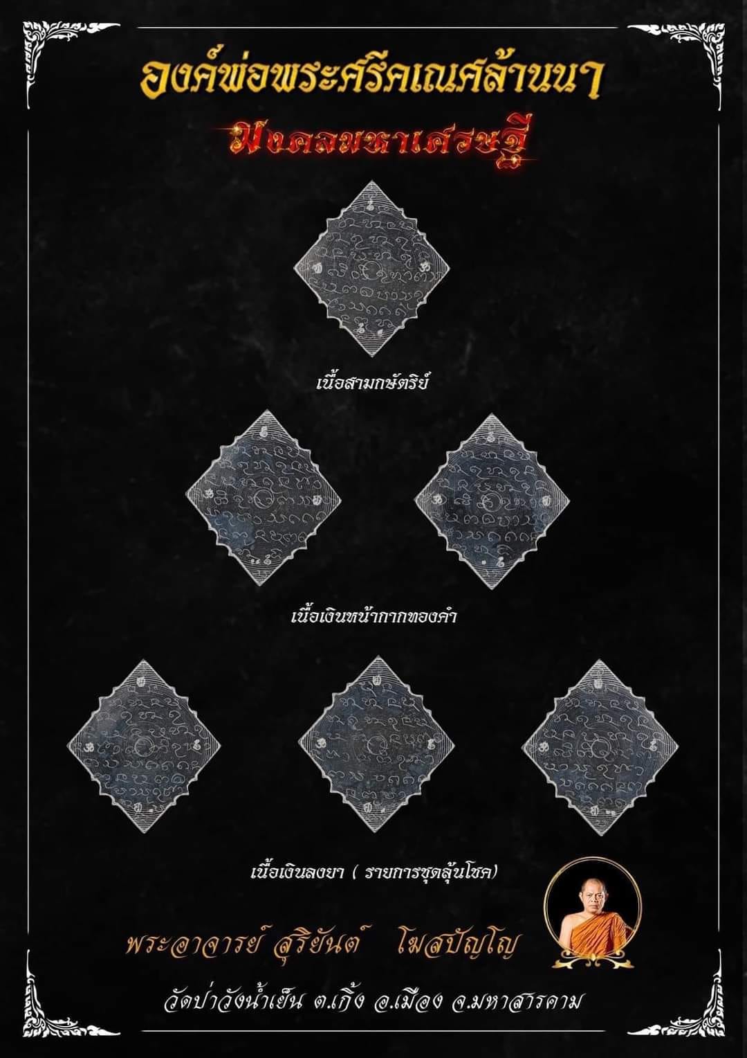 องค์พ่อพระศรีคเณศล้านนา รุ่น มงคลมหาเศรษฐี(พร้อมส่ง)