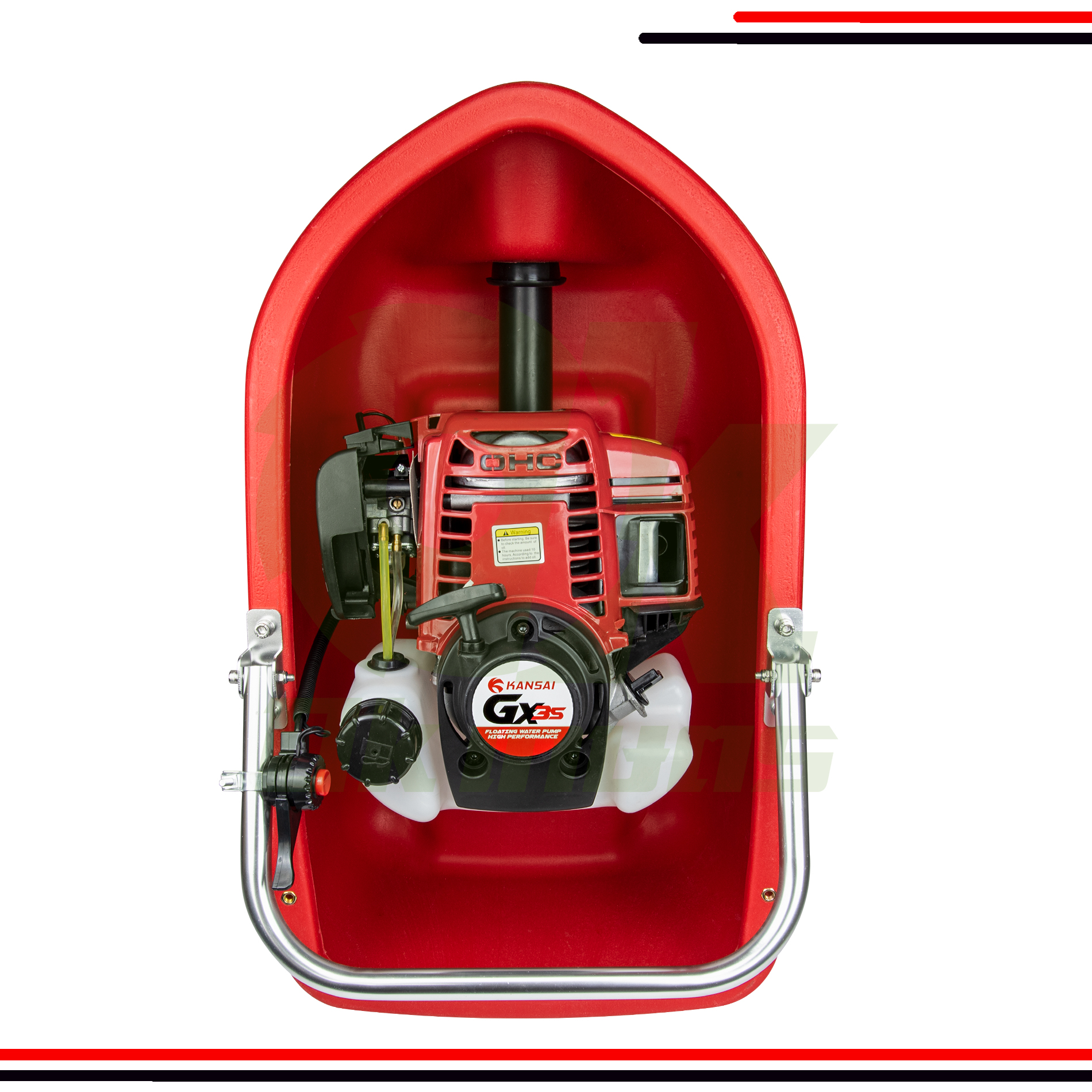 เรือรดน้ำ เรือสูบน้ำ พ่นน้ำ 4 จังหวะ KANSAI GX35 พ่นได้ไกล พร้อมสายส่ง 5 เมตร