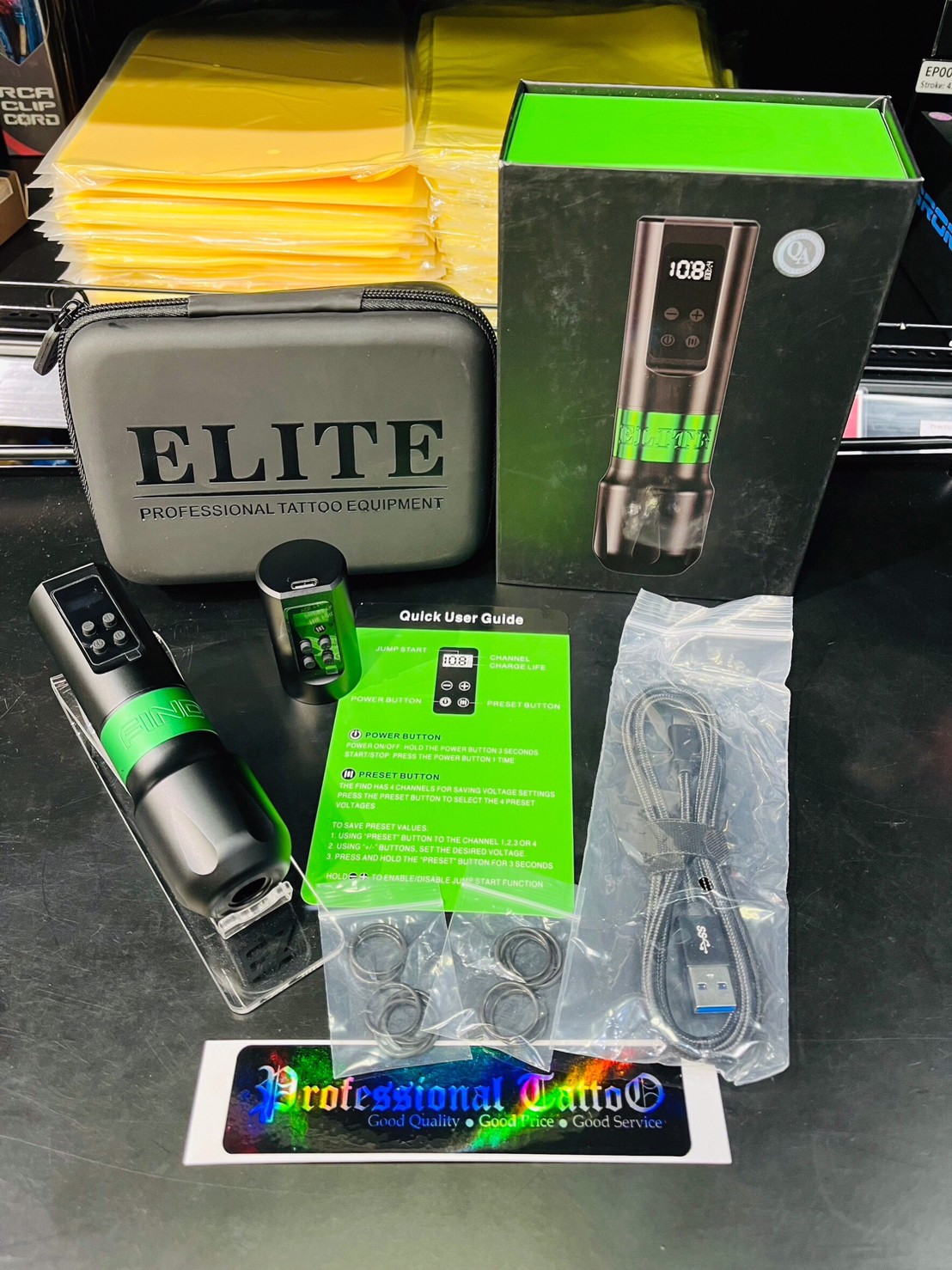 เครื่องปากกาไร้สายELITE FIND Wireless Tattoo Pen Machine เครื่องปากกาไร้สายELITE FIND Wireless Tattoo Pen Machine