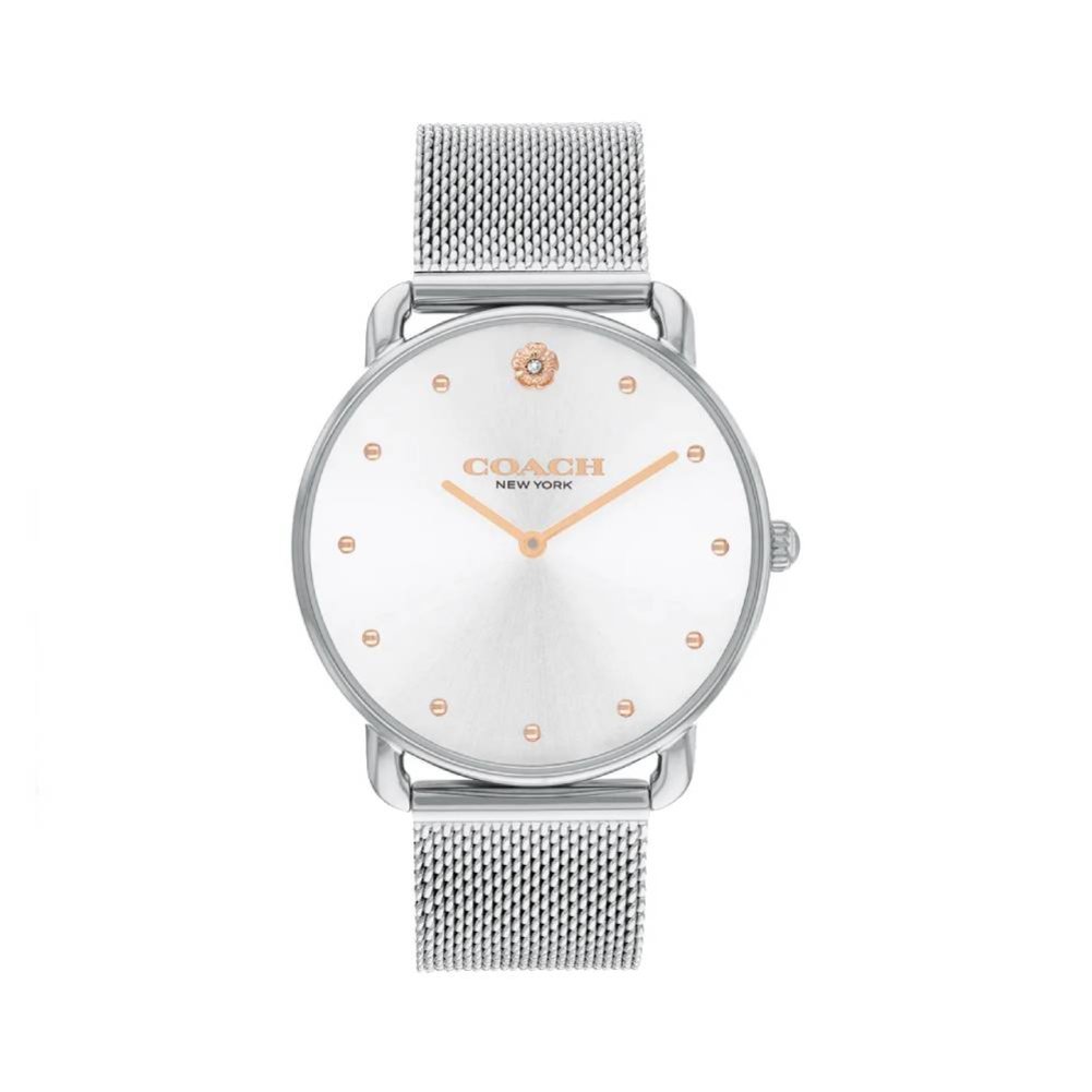 นาฬิกาข้อมือผู้หญิง Coach CO14504207 Elliot (36mm) Silver Dial / Stainless Steel Mesh Bracelet [CO14504207]