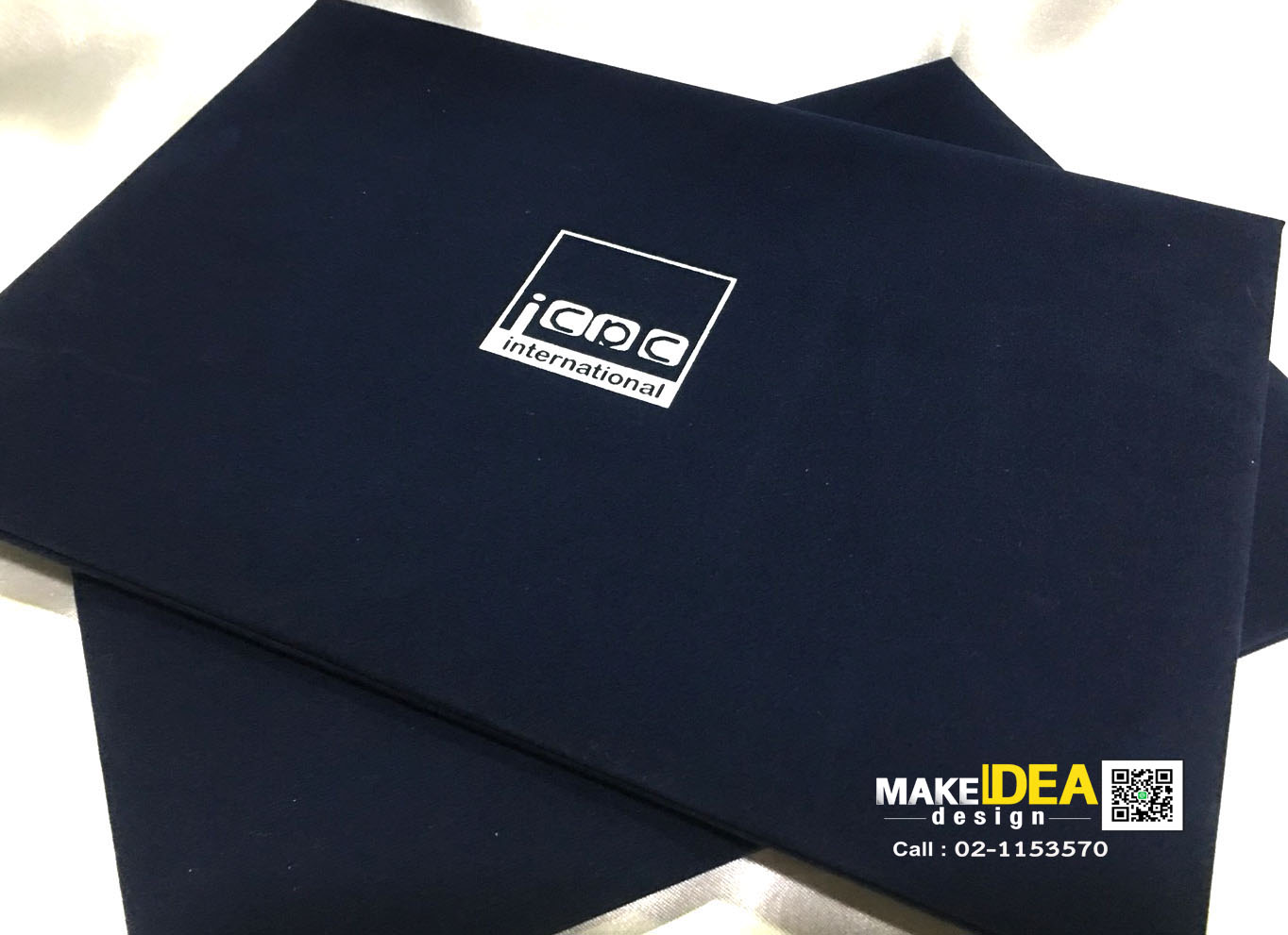 ปกผ้าไหมพร้อมใบประกาศ ขนาด A4 แนวนอน