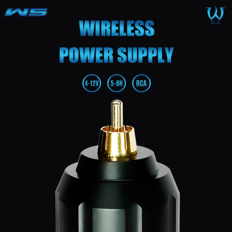 หม้อแปลงไร้สายAVA Wireless Tattoo Power Supply หม้อแปลงไร้สายAVA Wireless Tattoo Power Supply Black