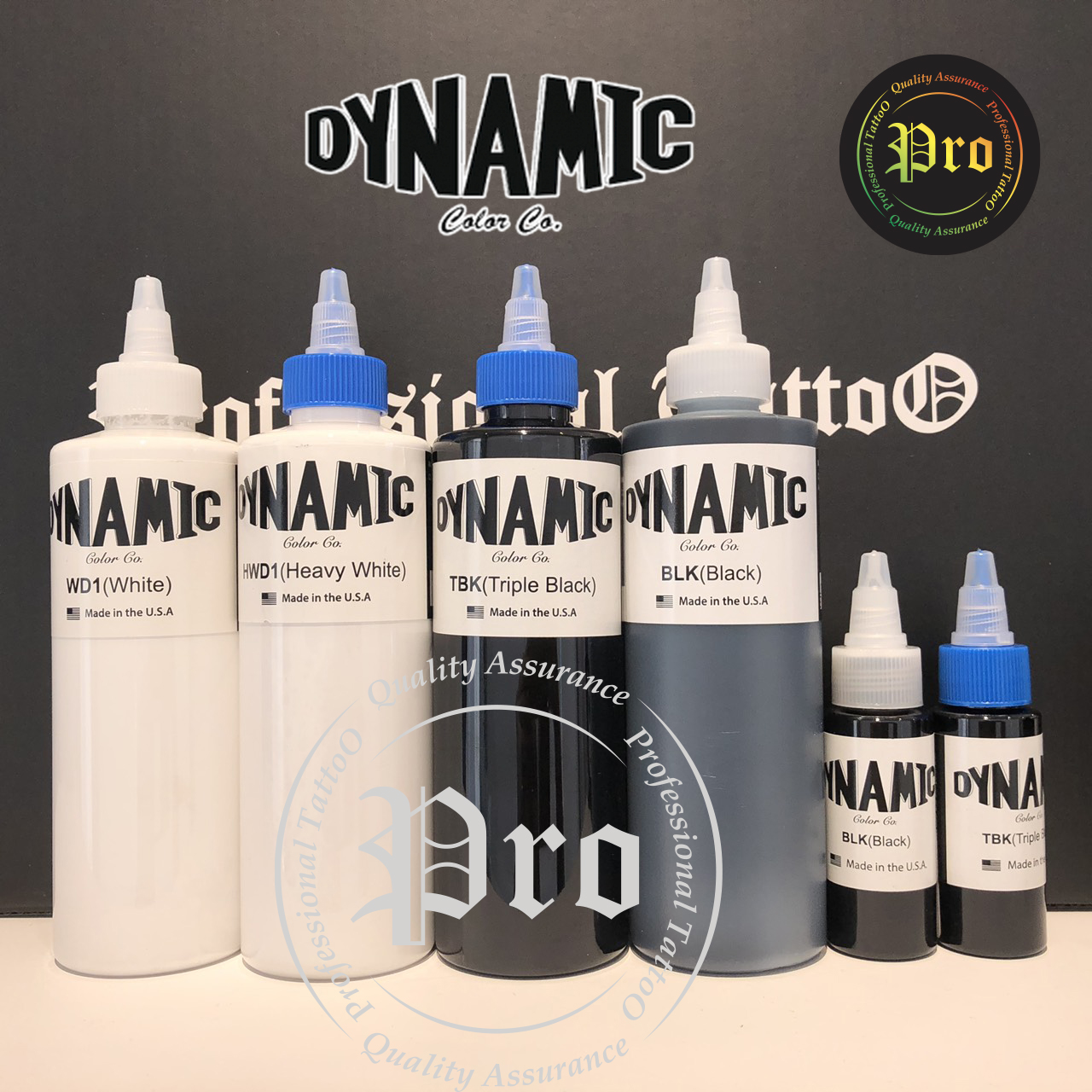 DYNAMIC DYNAMIC Color INK 8oz , 1oz หมึกสักไดนามิค ขนาด 8 ออนซ์ และ ขนาด 1 ออนซ์ TRIPLE BLACK ,Black , White 8oz , 1oz