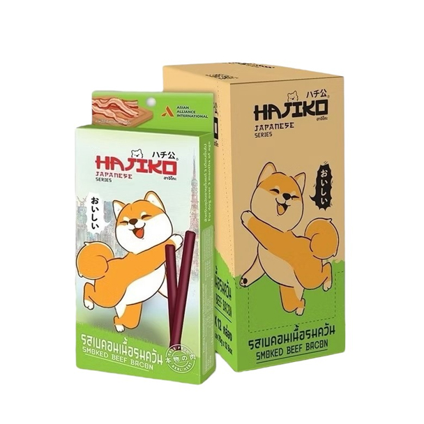 Hajiko ขนมสุนัข รสเบคอนเนื้อรมควัน 70g.