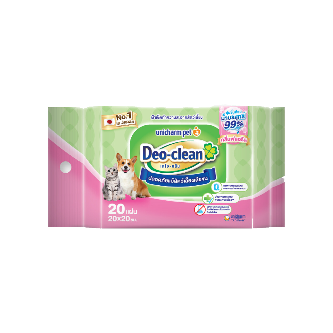 UC Deo Clean ทิชชู่เปียก กลิ่นฟลอรัล 20 แผ่น