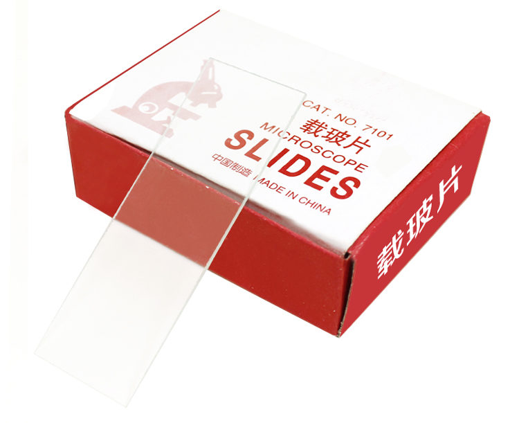 กระจกสไลด์ขอบฝน ชนิดใส 1x3 นิ้ว Microscope slide #7101 "Sail" (72แผ่น/กล่อง)