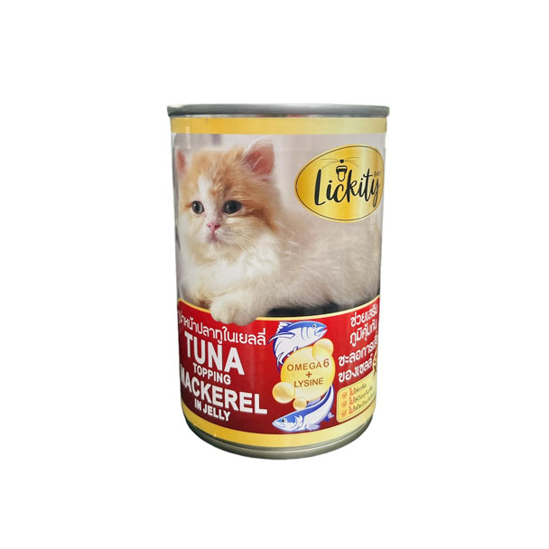 Lickity MOP-3644 ทูน่าหน้าปลาทูในเยลลี่ 400g.