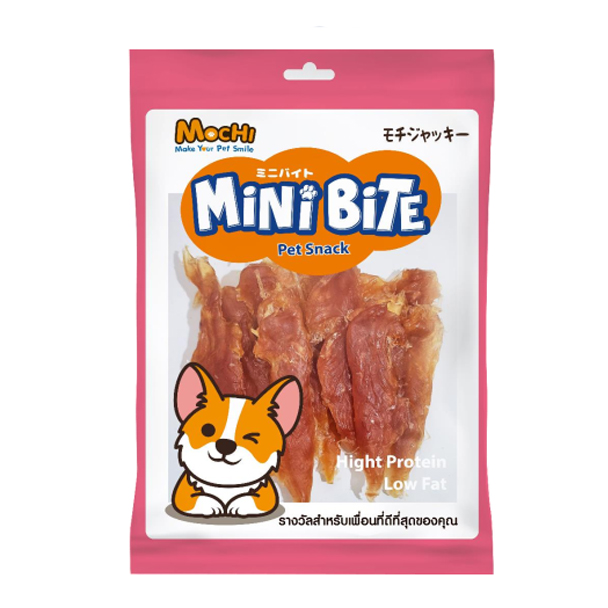 Mochi Mini Bite สันในไก่นิ่ม สไลด์แผ่น 320 กรัม