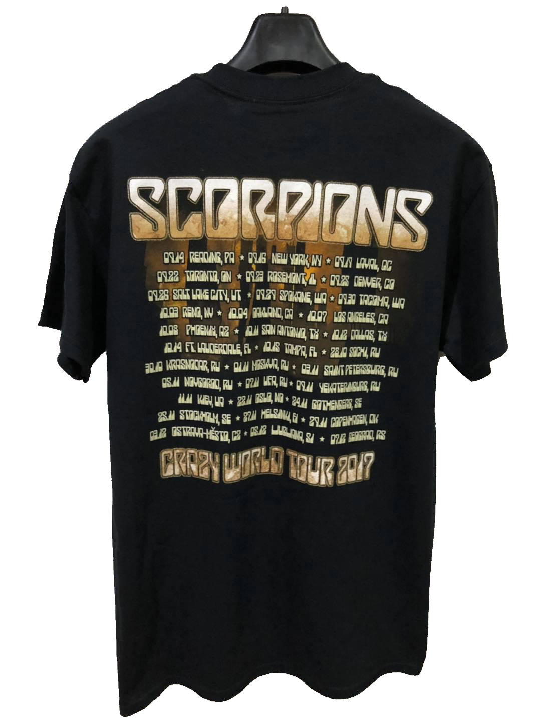 เสื้อวง Scorpions Crazy World Tour ปี 2017 Size M เสื้อทัวร์หน้างาน ลิขสิทธิ์แท้ 100%
