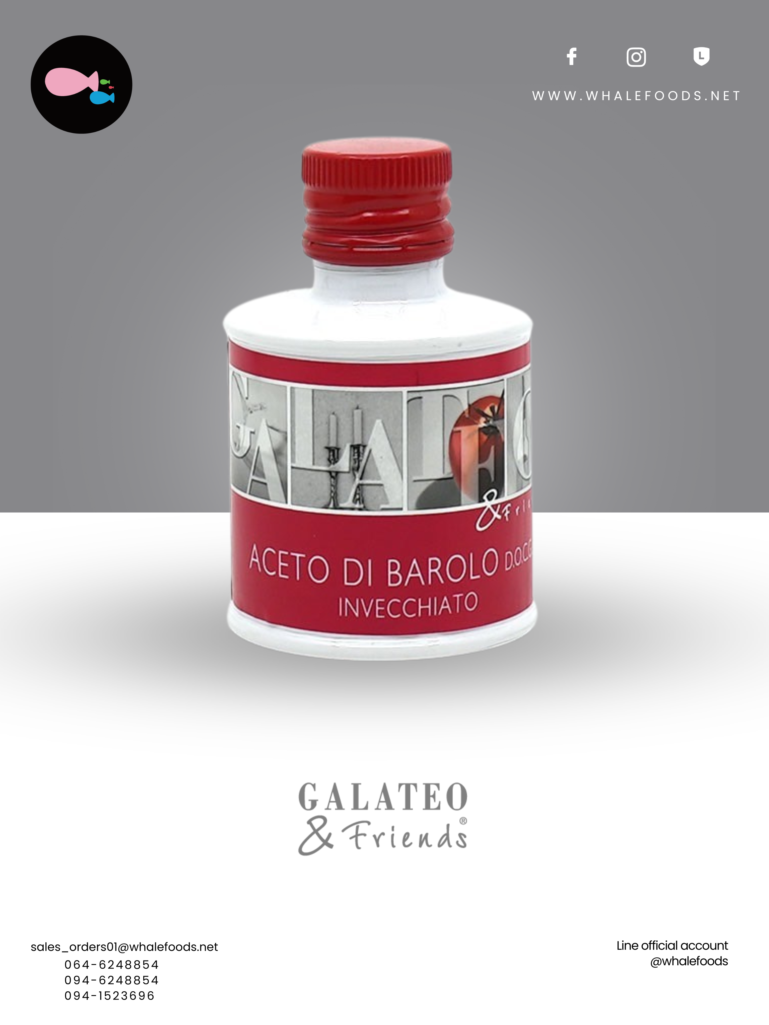 BAROLO VINEGAR SIZE : 100ML.