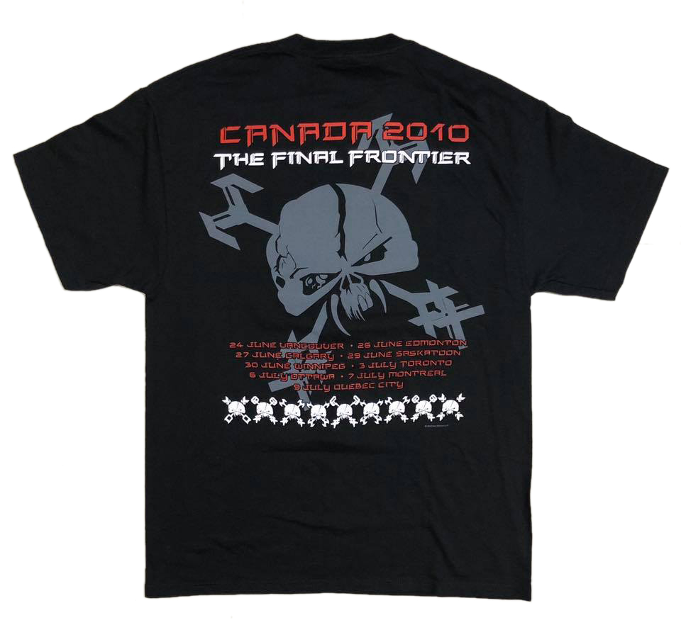 เสื้อวง Iron Maiden The Final Frontier Canada Tour ปี 2010 เสื้อทัวร์หน้างาน Size L