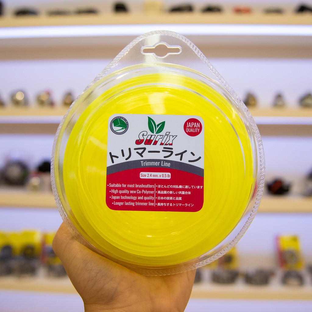 เอ็นตัดหญ้า ยาว 40 เมตร SURIX เกรดญี่ปุ่น ขนาด 2.4มม. กลม สีขาว น้ำหนัก 0.5 ปอนด์