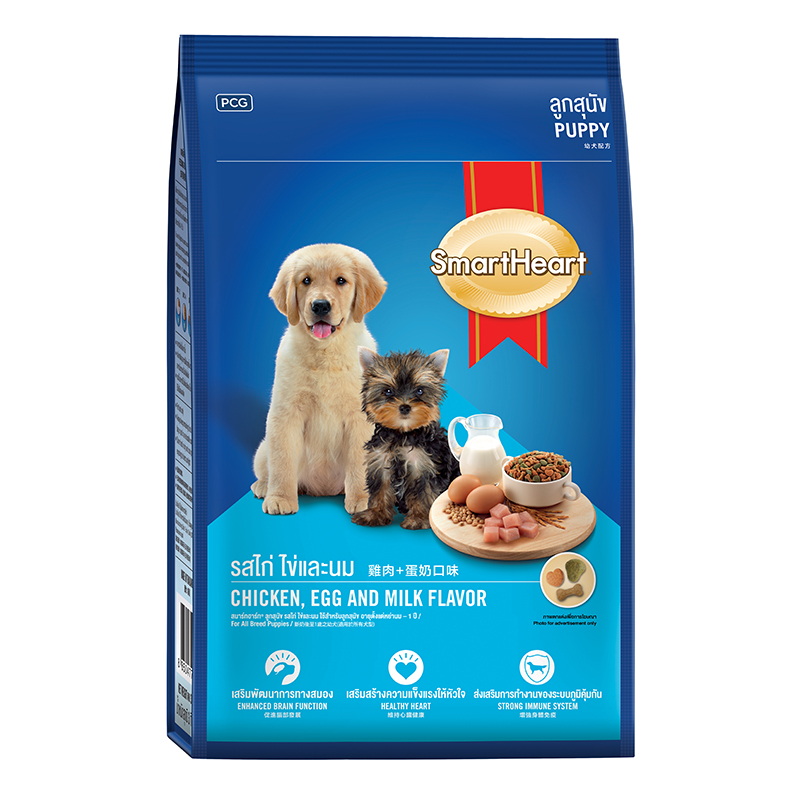Smart Heart ลูกสุนัข-รสไก่/ไข่/นม 500 g.