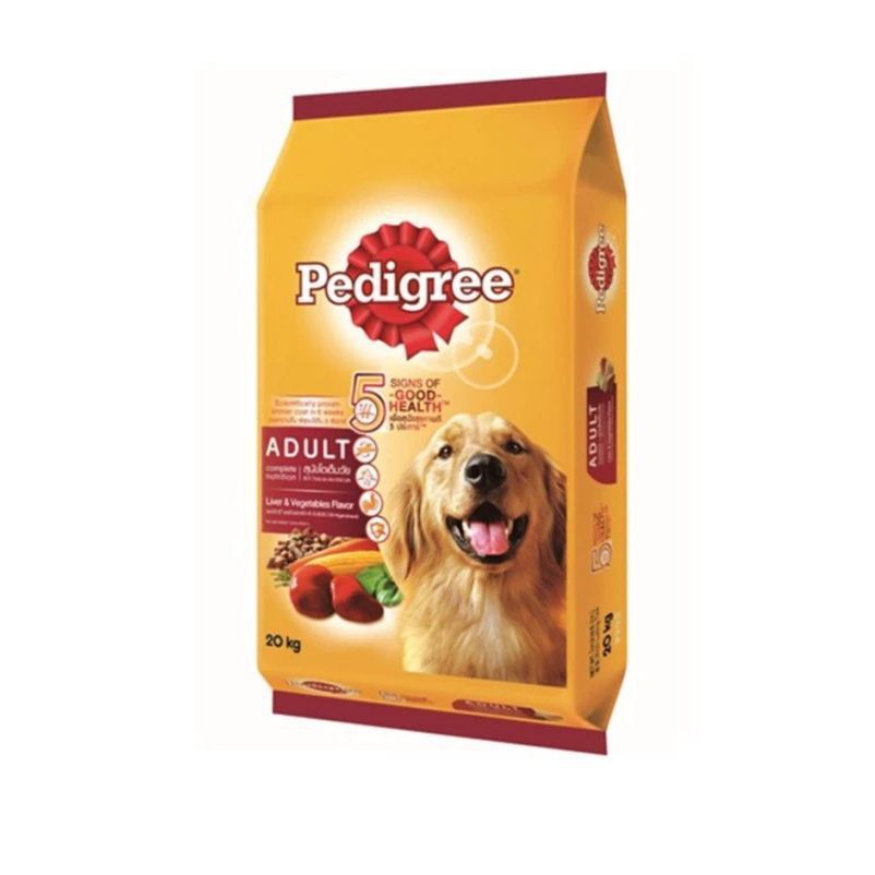 Pedigree สำหรับสุนัขโต-ตับและผัก 20 Kg.