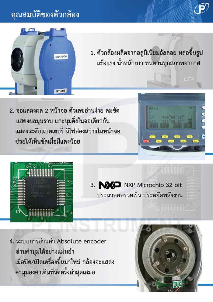 กล้องประมวลผลรวม PRECISION GT-205 Refectorless
