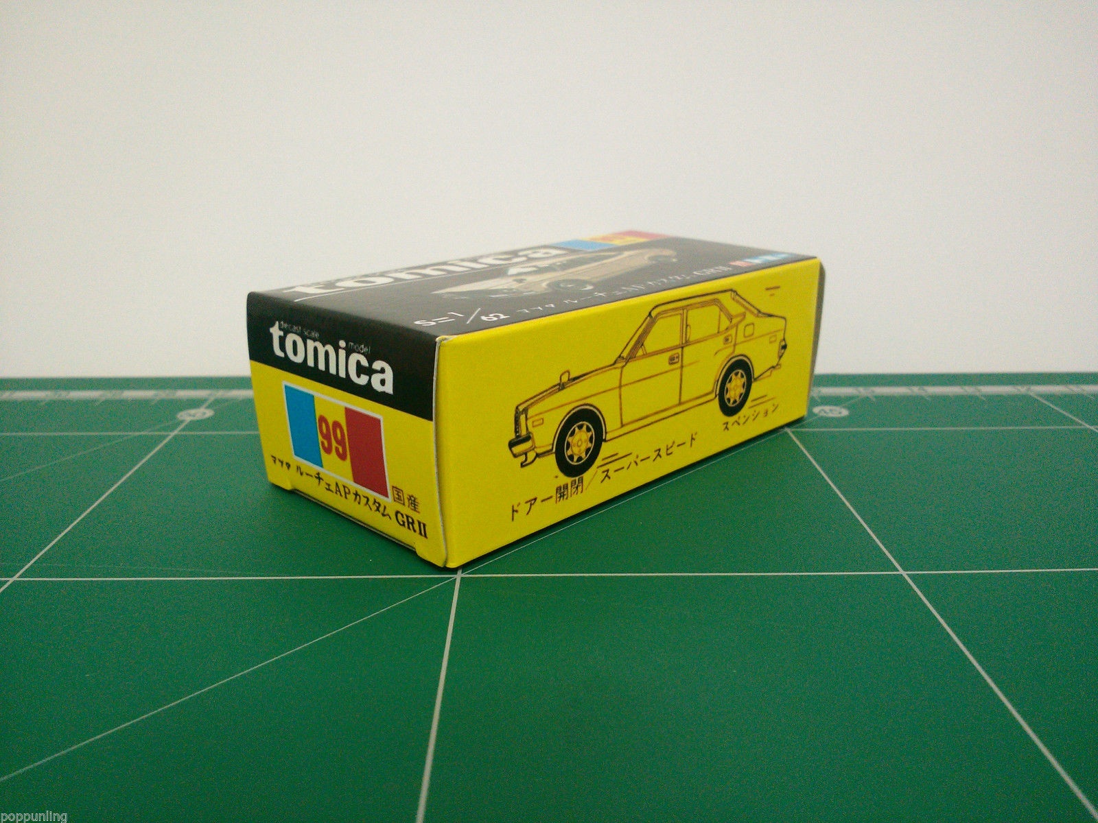 กล่องพิมพ์ Reproduction Box สำหรับ Tomica Black Box No.99 Mazda Luce AP Custom GR II (กล่องเปล่า, ไม่มีรถ)
