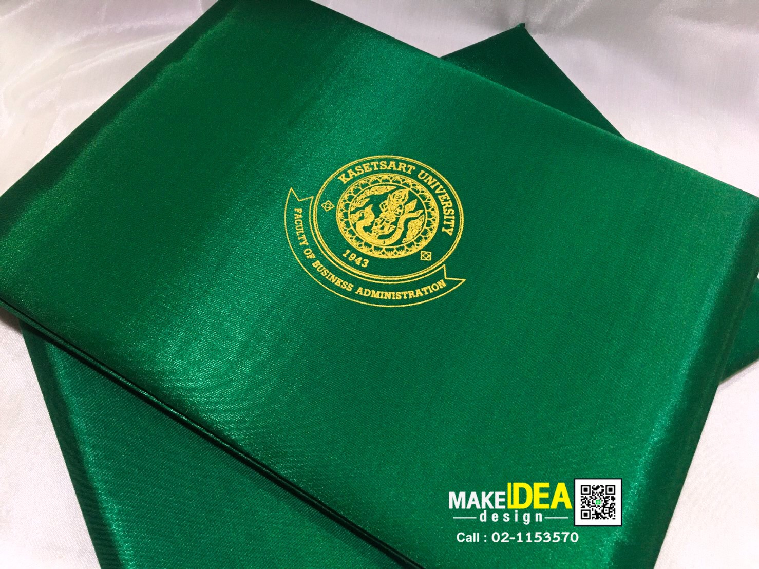 ปกผ้าไหมใส่ใบประกาศ ขนาด A4